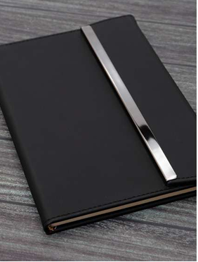 Luxury Black Notebook with Polished Metal Accent – Elegant, Modern & Professional Design |Code : CON-Nb-G-17-106 - Image 5