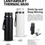 LANYARDLIFT Thermal Mug – 500ml Stainless Steel Insulated Bottle with Integrated Lanyard 3