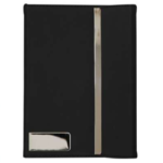 Luxury Black Notebook with Polished Metal Accent – Elegant, Modern & Professional Design 3