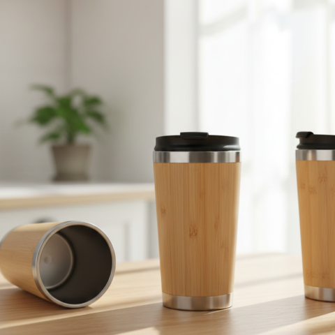 PUREBAMBOO Thermal Mug – Elegant Sustainable Bamboo Design