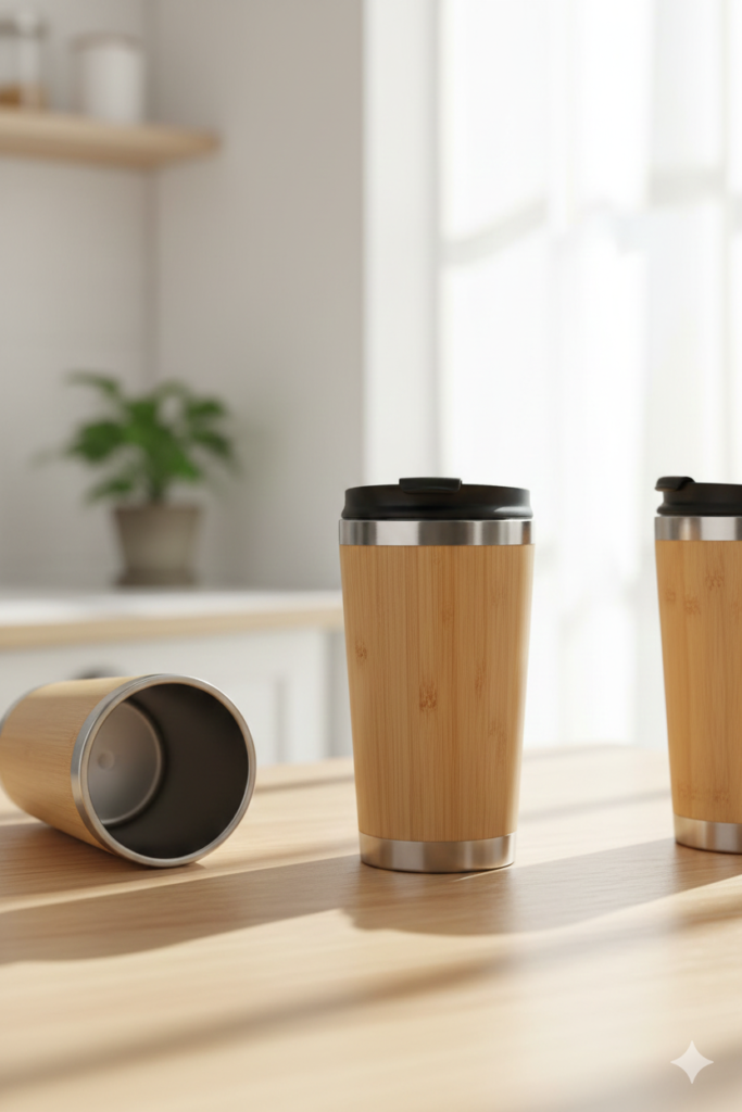 PUREBAMBOO Thermal Mug – Elegant Sustainable Bamboo Design