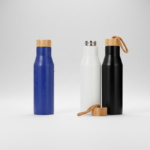 Cap & Carry 500ml Vacuum Insulated Flask with Bamboo Lid and Carry Rope 1