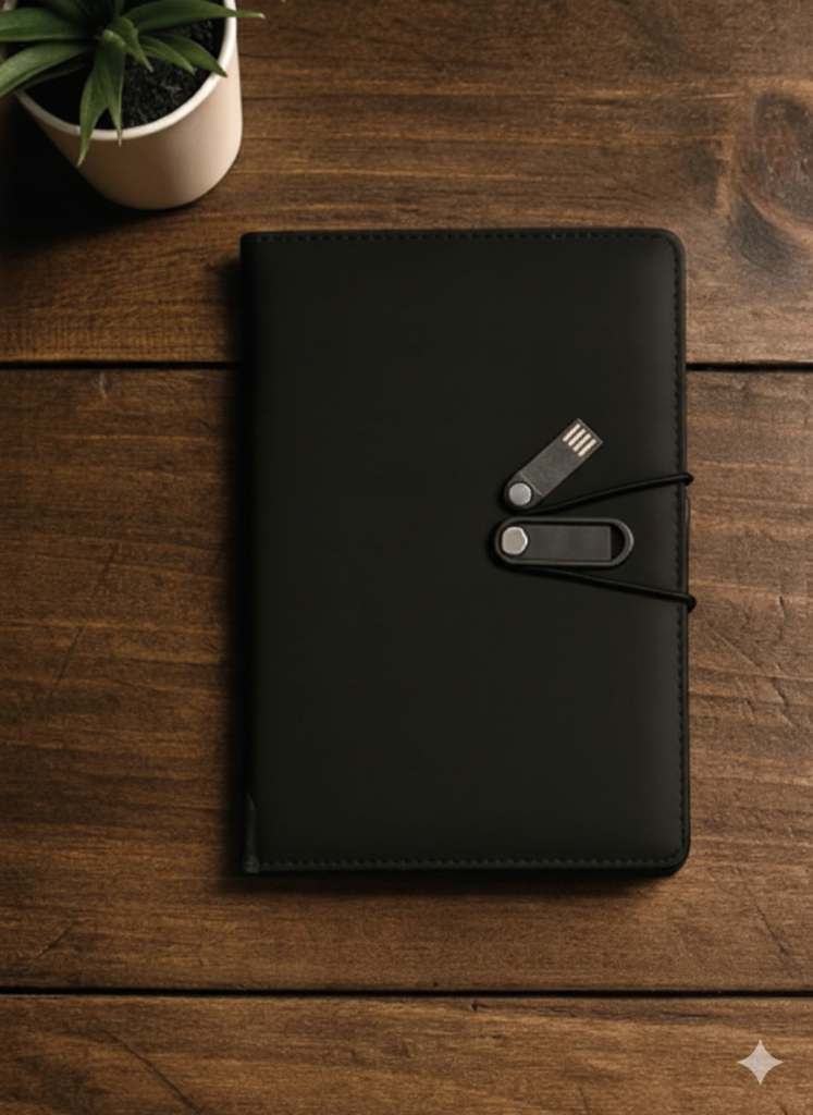 Notebook with Built-in 16GB USB Flash Memory – Smart & Functional Design for Work or Study