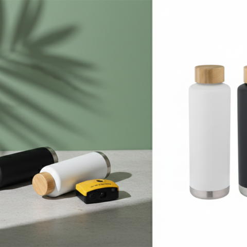 BAMBOO HUG Thermal Flask – Natural Bamboo Design, 500ml Capacity