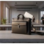 Premium Business Briefcase – Sleek Design with Shiny Metal Accents 3