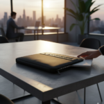 Laptop Sleeve – Slim Leather & Fabric Case with Multi-Zipper Closure 2