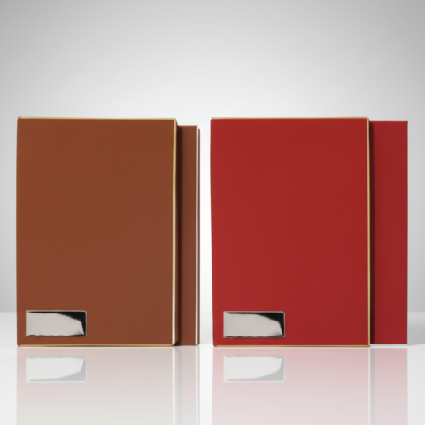 Premium Red and Brown Notebook with Leather Cover – Elegant Design for Work, Study and Gifts