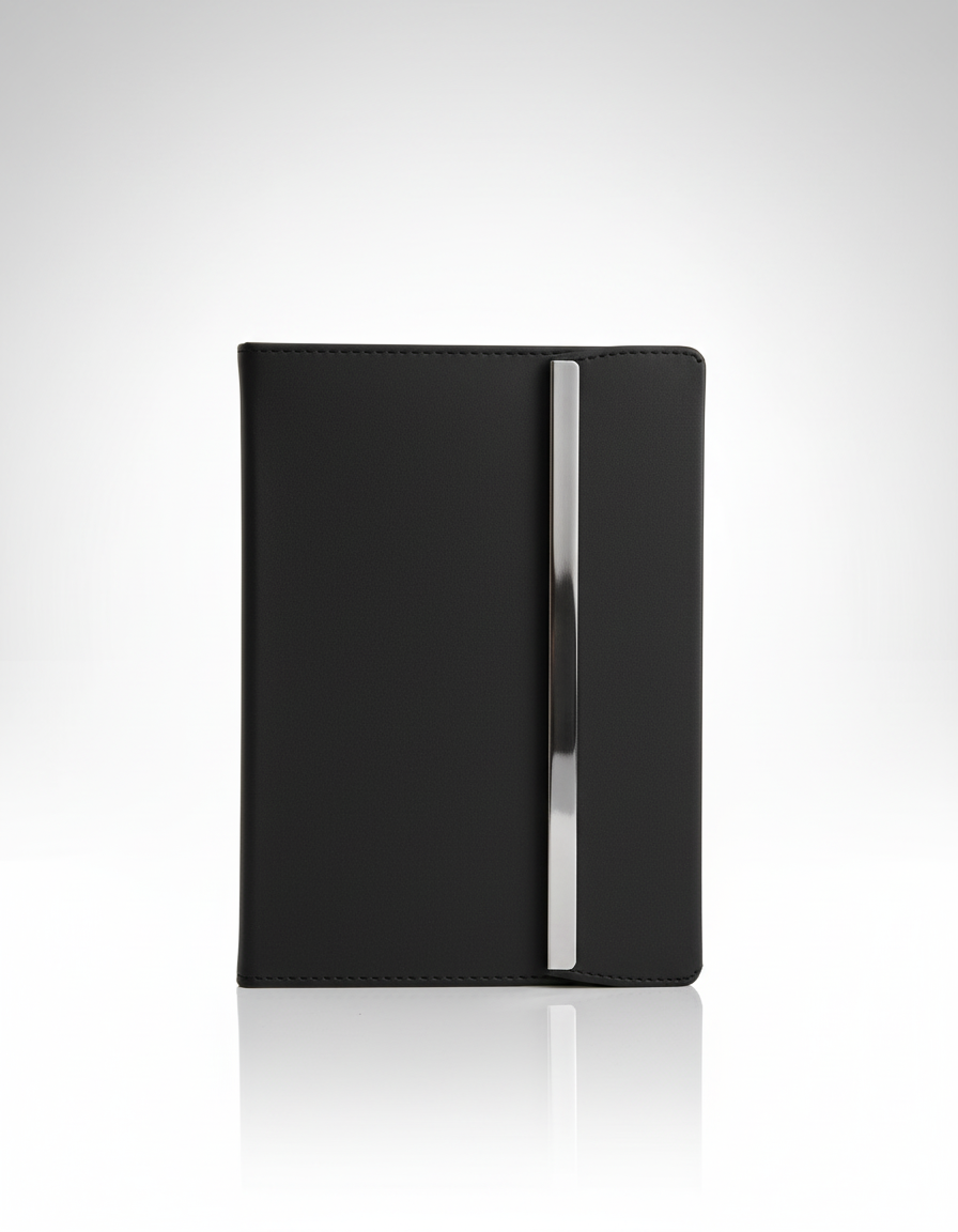 Luxury Black Notebook with Polished Metal Accent – Elegant, Modern & Professional Design |Code : CON-Nb-G-17-106 - Image 3