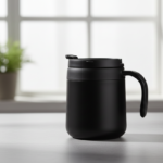 350ml Double-Wall Insulated Stainless Steel 304 Thermal Mug with Anti-Leak Lid and Carry Handle – Black 2