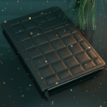 Luxury Leather Notebook with Elegant Square Pattern – Black 2