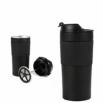 STEAMI Coffee Press Mug 380ml – Stainless Steel Thermal Cup with Built-In French Press 4