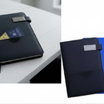 Executive Leather Notebook with Integrated Card Pocket & Secure Clasp 2