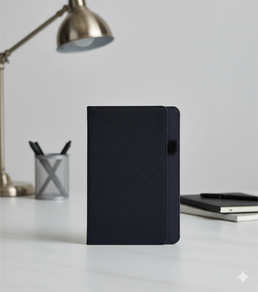 Premium Embossed Leather Notebook – Elegant Design for Professionals
