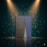 Grey and Blue Geometric Notebook – Modern Design with a Touch of Elegance 3