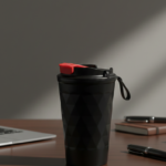 350ml Double-Wall Vacuum Insulated Thermal Mug with Anti-Leak Lid – Black 2