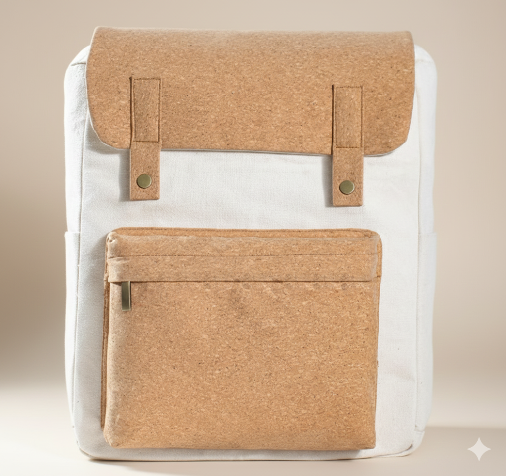 ECO-BACKBAG – Eco-Friendly Cork Backpack with Soft Fabric Lining