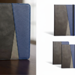 Grey and Blue Geometric Notebook – Modern Design with a Touch of Elegance 2