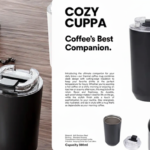 COZY CUPPA 380ml Thermal Mug – Stainless Steel Insulated Coffee Cup with Spill-Proof Lid 3