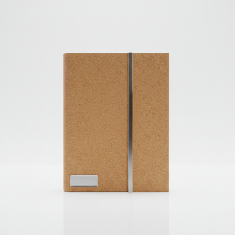 Premium Beige Leather Notebook – Modern Design with Metallic Accent for Work, Study and Gifting