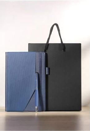 Elegant Organizer/Notebook Gift Set with Matching Pen and Premium Gift Bag - Image 2