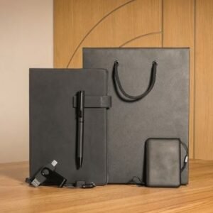 Premium Black Executive Gift Set – Notebook, Pen, Power Bank & Accessories