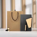 Premium Eco Corporate Set – Kraft Bag with Cork Notebook, USB Flash Drive & Pen 1