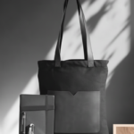Luxury Black Work Set – Tote Bag with Notebook, Pen & Keychain 2