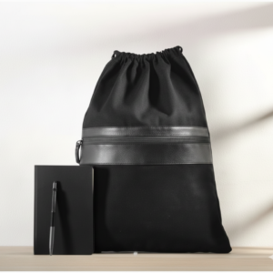 Premium Drawstring Bag with Working Notes Notebook & Pen – Elegant and Practical Daily Set