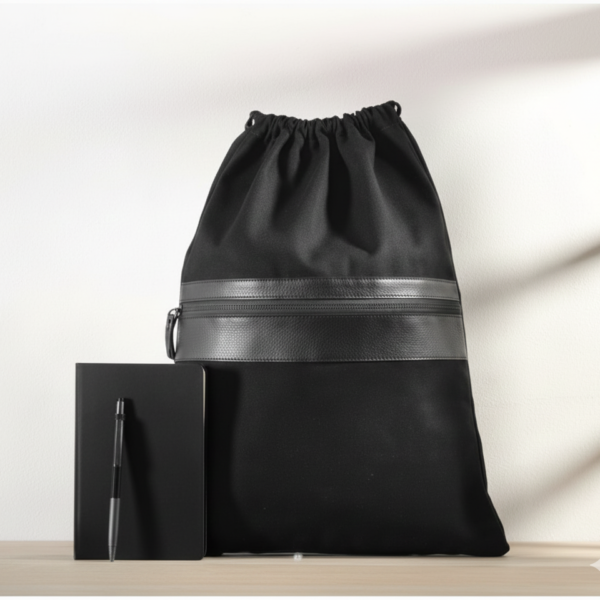 Premium Drawstring Bag with Working Notes Notebook & Pen – Elegant and Practical Daily Set