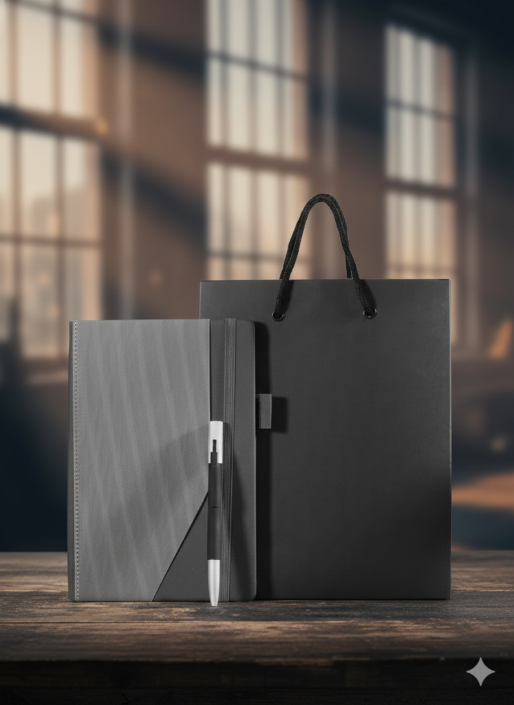 Elegant A5 Notebook Gift Set with Pen and Premium Gift Bag