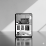 Mini Black Tech Set – Wireless Power Bank with Retractable Cable & Organizer Pouch 2