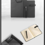Elegant Black Office Gift Set – Notebook, Pen & Gift Bag 2
