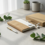 Premium Eco-Friendly Executive Gift Set – Cork & Fabric Notebook, Bamboo Pen, 3-in-1 Charging Cable 3