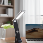 6-in-1 Smart Desk Set with Wireless Charging, LED Light & Digital Clock – Foldable Elegant Design |code:WCT7 1