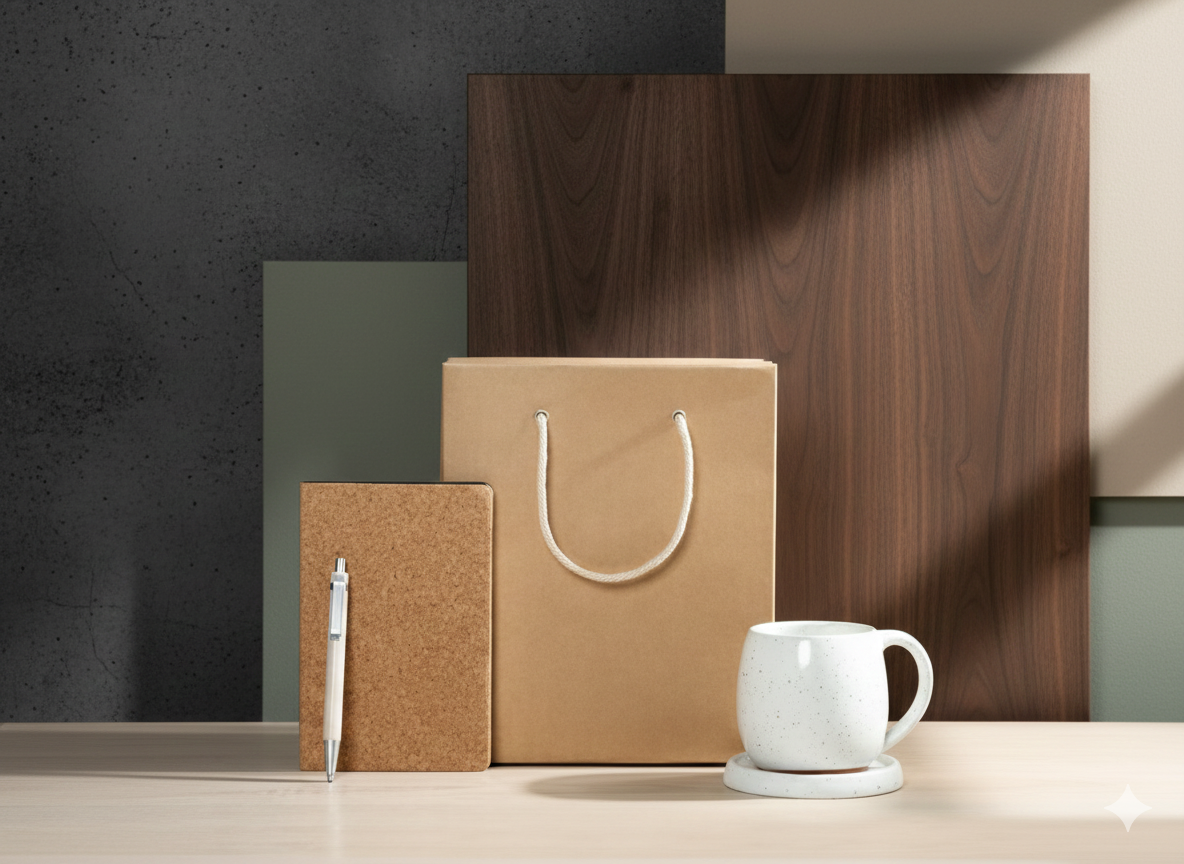 Premium Gift Set: Kraft Bag + Cork Notebook + Elegant Pen - Image 2