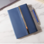 Premium Leather Notebook Gift Set with Blue Metal Pen and Gift Bag 1