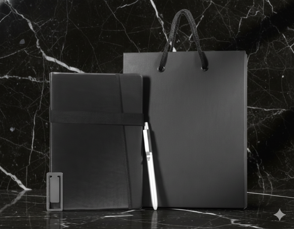 Working Notes Notebook Gift Set with Pen, and Black Gift Bag