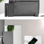 Premium Black Leather Set – Leather Bag + Notebook + Pen + Fast Wireless Charger 3