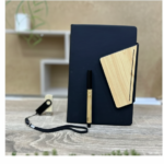 Cork & Linen Eco-Friendly Gift Set – Notebook, Bamboo Pen & USB 2