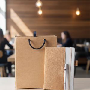 Eco Gift Set with Kraft Bag, Cork Notebook & Pen – Premium Office Essentials