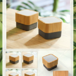 Bamboo Grey Bluetooth Speaker – Compact Wireless Speaker with Natural Design 4