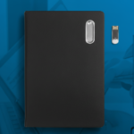 Premium A5 Notebook with Built-in 32GB Flash Drive – Textured Leather Design 3