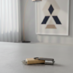 Dark Bamboo USB Flash Drive 32GB – Eco-Friendly Rotating Design 2