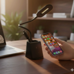 Smart Desk Lamp with Wireless Charging & Pen Organizer 2