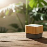 Bamboo Grey Bluetooth Speaker – Compact Wireless Speaker with Natural Design 1