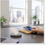 Bamboo Wireless Charger Stand 5W – Eco-Friendly Desk Charging Pad 2