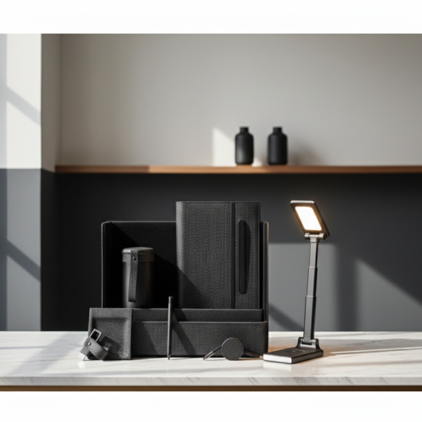 Luxury Multi-Piece Office Gift Set – Turkish Leather Organizer with Wireless Charger & Premium Accessories