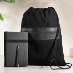 Premium Office Set – Drawstring Bag, Notebook &  Pen 2