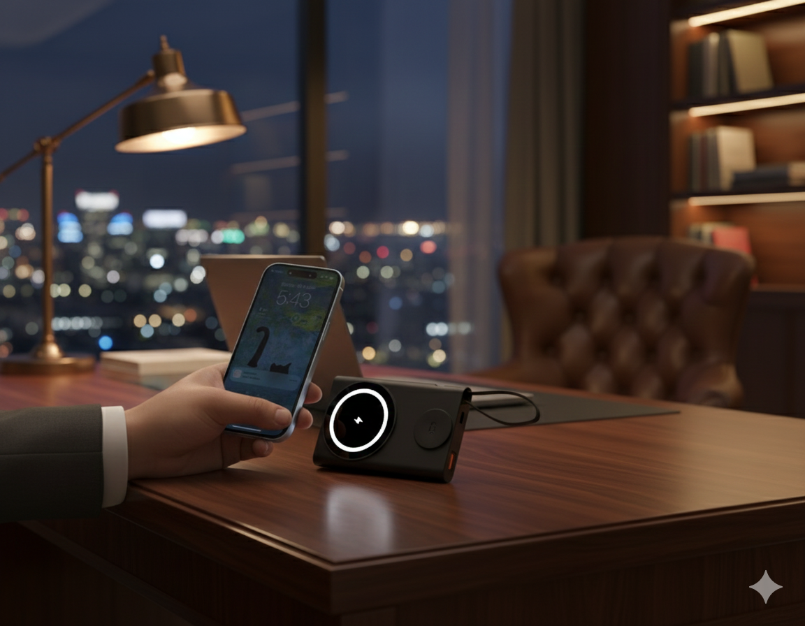 PB13 Multi-Device Wireless Power Bank 10000mAh – Phone, Watch & Earbuds Charging with LED Display|CODE:PB13 - Image 2