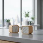 Bamboo Grey Bluetooth Speaker – Compact Wireless Speaker with Natural Design 3